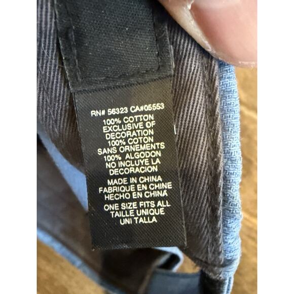 Vintage Y2K Nike Mens Blue Shield Swoosh Corduroy Adjustable Strapback Hat Cap - Picture 9 of 10